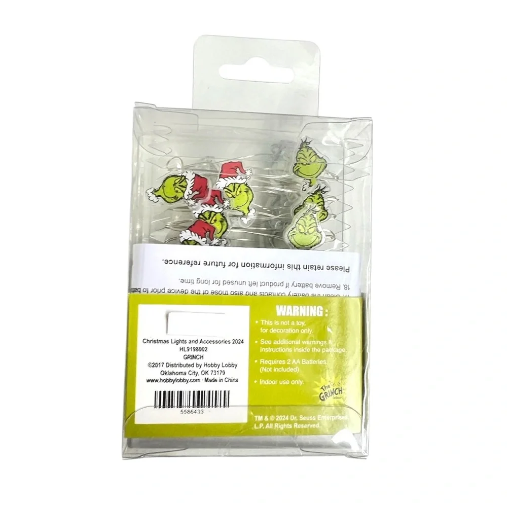 Grinch Mini Christmas String Lights